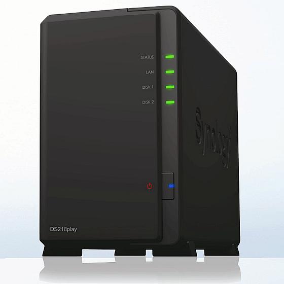 Synology NAS DS218play inkl. 16TB Bundle mit 2x 8TB HDs